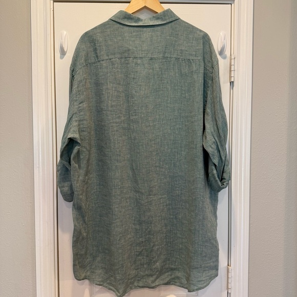 Joseph Abboud 100% Linen Button Up Shirt Men’s 3XLT Big Tall Breatheable NWT - Picture 2 of 9